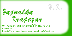 hajnalka krajczar business card